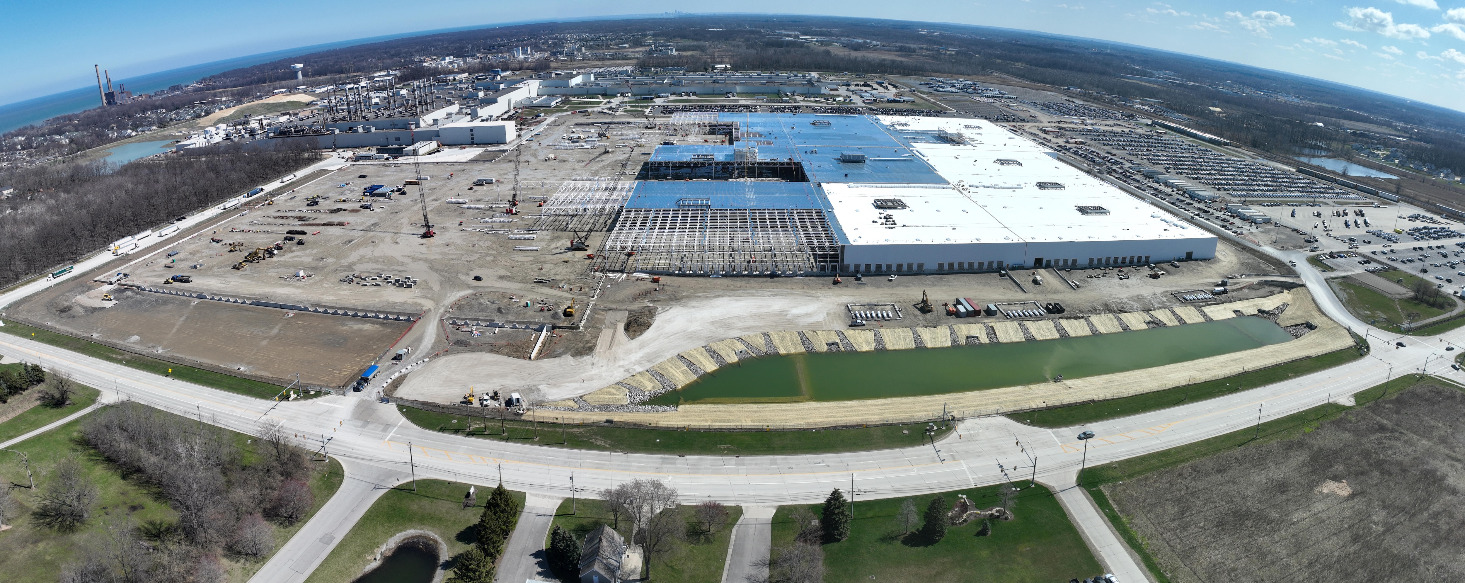 This March 29, 2024, photo shows progress on the expansion at Ohio Assembly Plant in Avon Lake, Ohio. The plant is expanding to produce an all-new electric commercial vehicle for Ford Pro customers beginning mid-decade. Courtesy Rudolph Libbe Group.